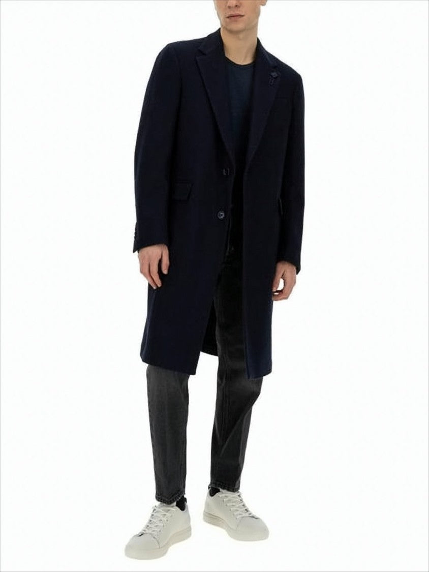 Lardini Relaxed Fit Dark Navy Linen T-Shirt