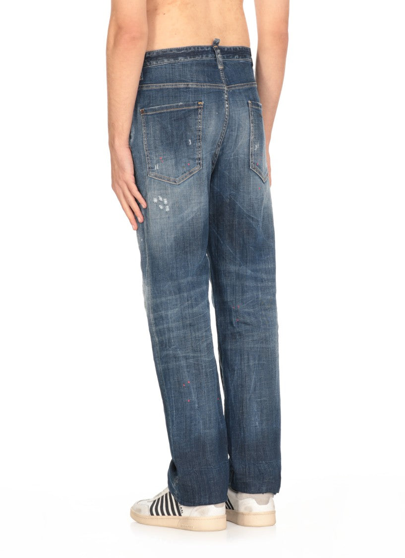 Dsquared2 Blue Cotton Jeans