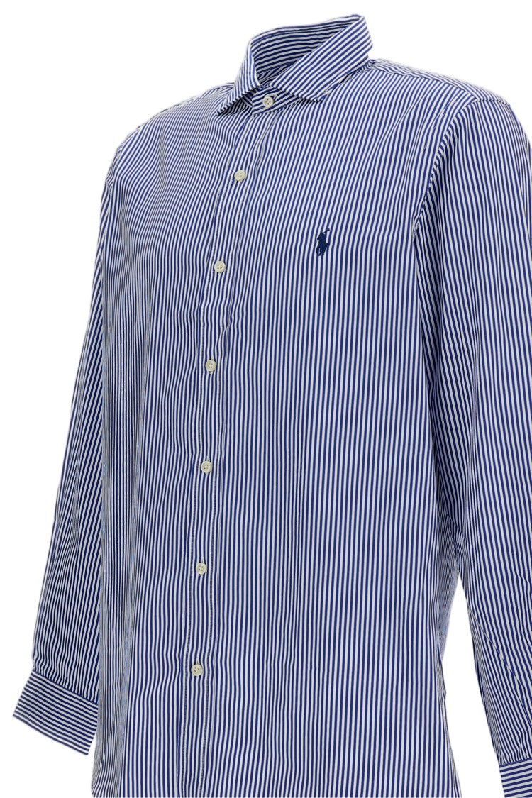 Polo Ralph Lauren Vertical Stripe Cotton Shirt With Classic Collar