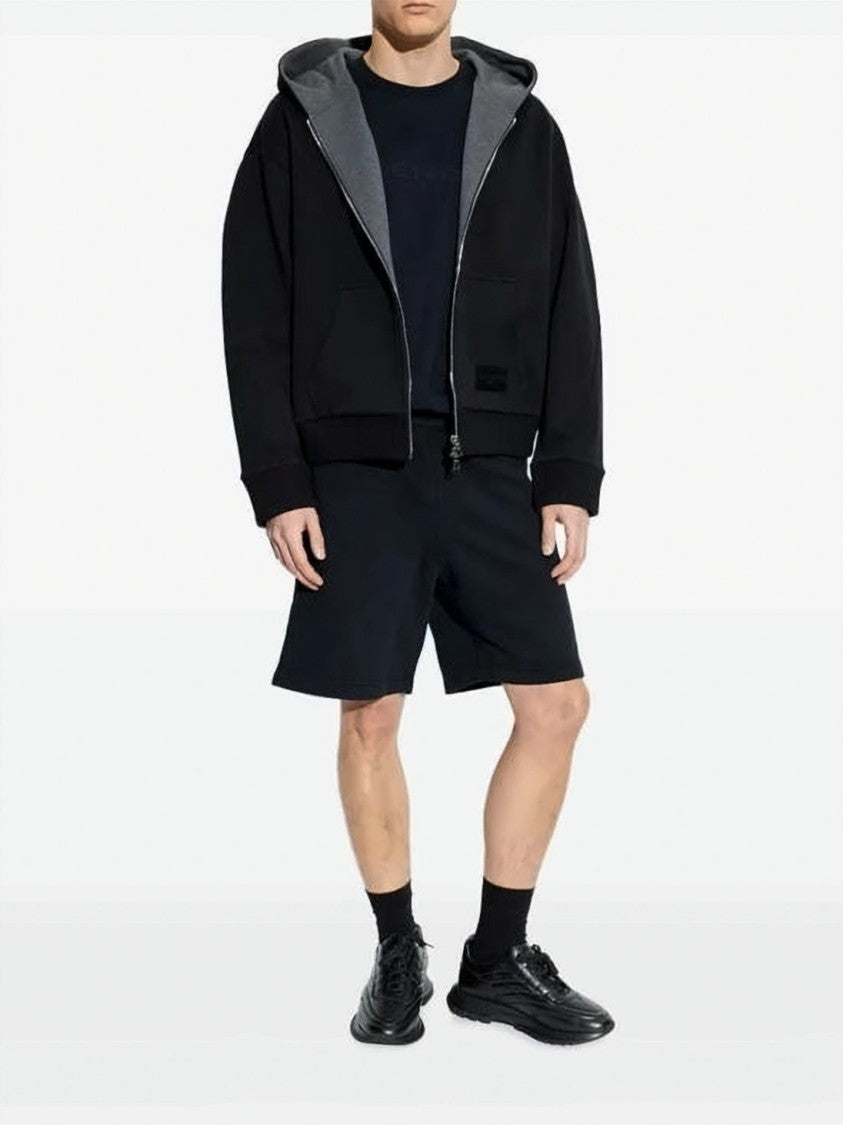 Givenchy Black Smooth Cotton Silk Logo T-Shirt