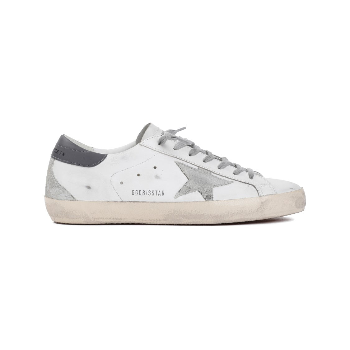 Golden Goose Superstar White Ice Dark Gray Cow Leather Sneakers