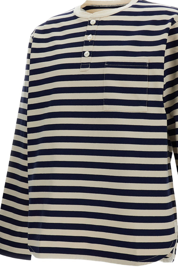 Junya Watanabe White Striped Long Sleeve T-Shirt