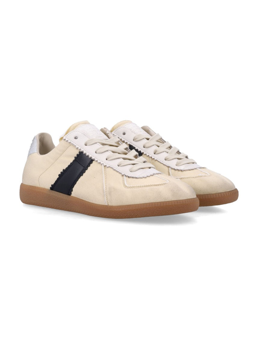 Maison Margiela Replica Beige Low-Top Sneakers