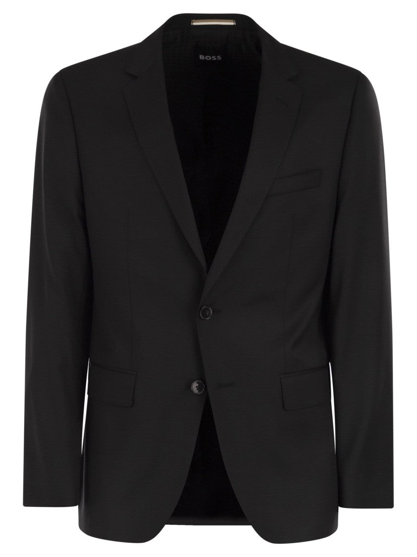 Boss Slim Fit Blazer In Virgin Wool Serge