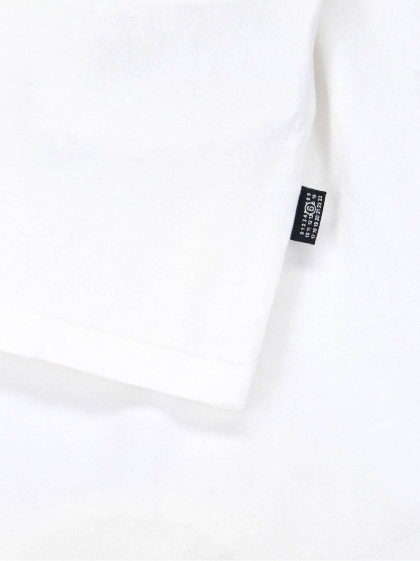Mm6 By Maison Margiela White Margie Bold Print Cotton T-Shirt