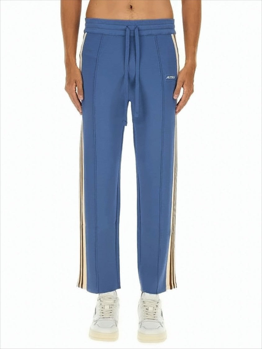 Autry Relaxed Fit Training Pants With Contrasting Side Stripes