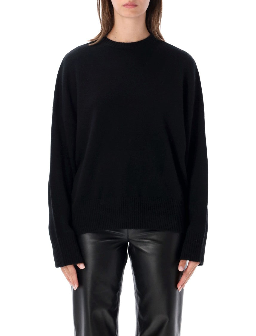 Loulou De Saison Pure Cashmere Crewneck Sweater With Ribbed Details