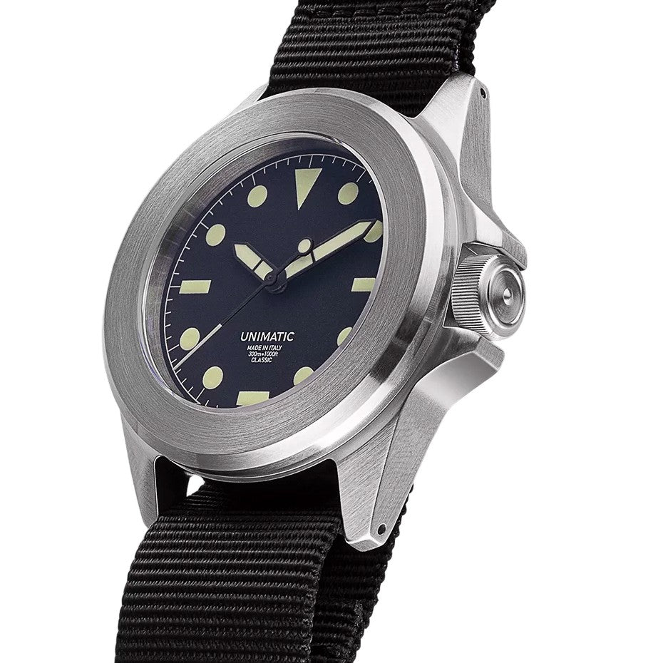 Unimatic Robust Black Dial Wristwatch