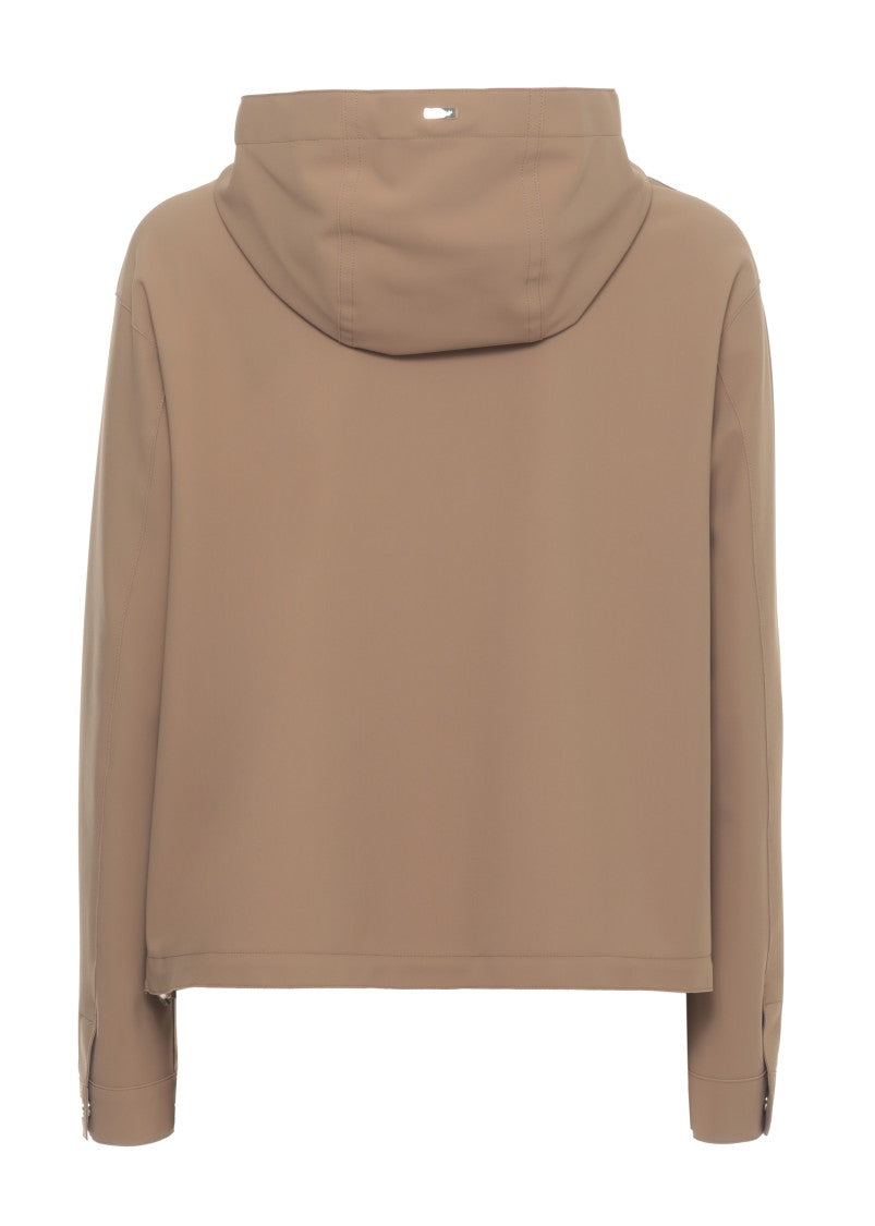 Herno Brown Waterproof Hooded Jacket