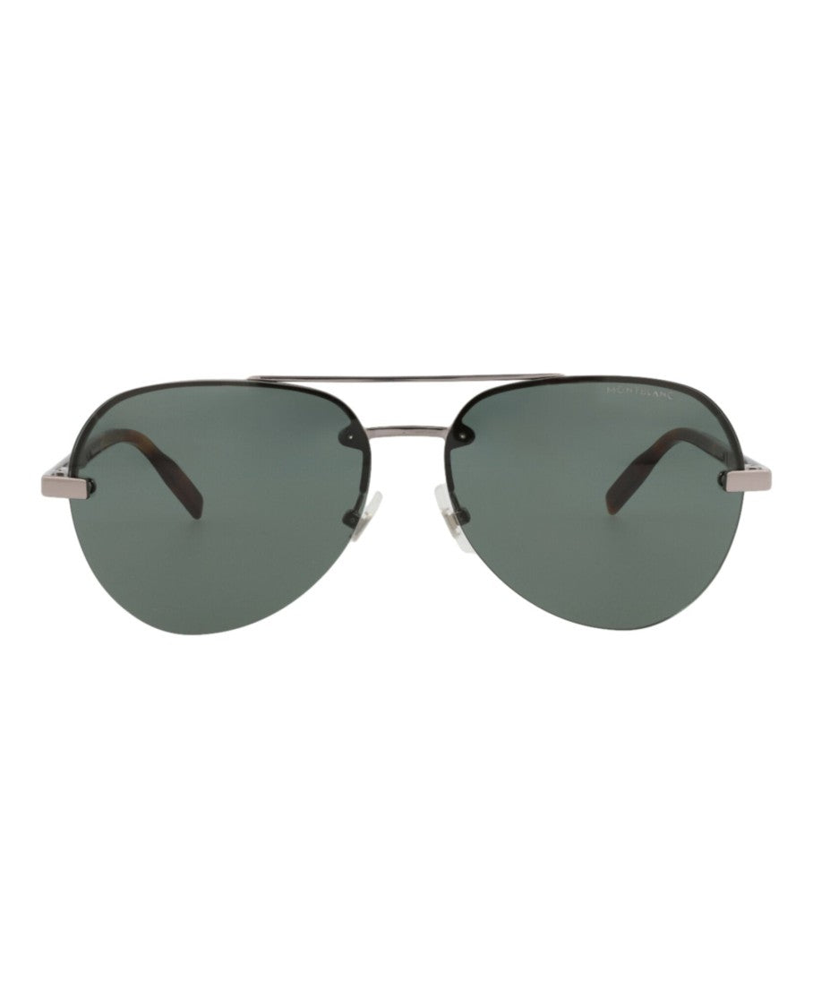 Montblanc Aviator-Frame Metal Sunglasses