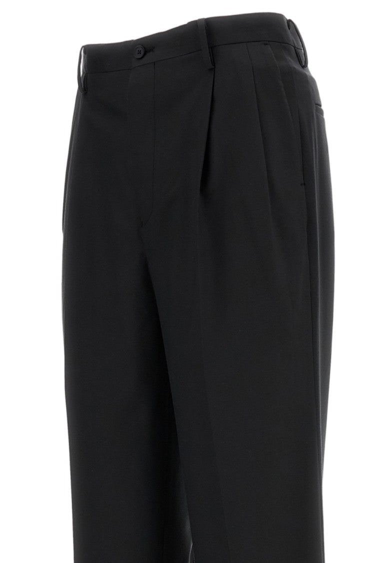 Kaptain Sunshine Tailored Wool Poplin Trousers With Pressed Crease