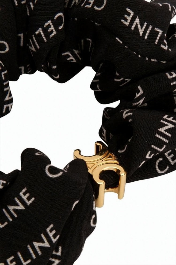 Celine Black Silk Scrunchie