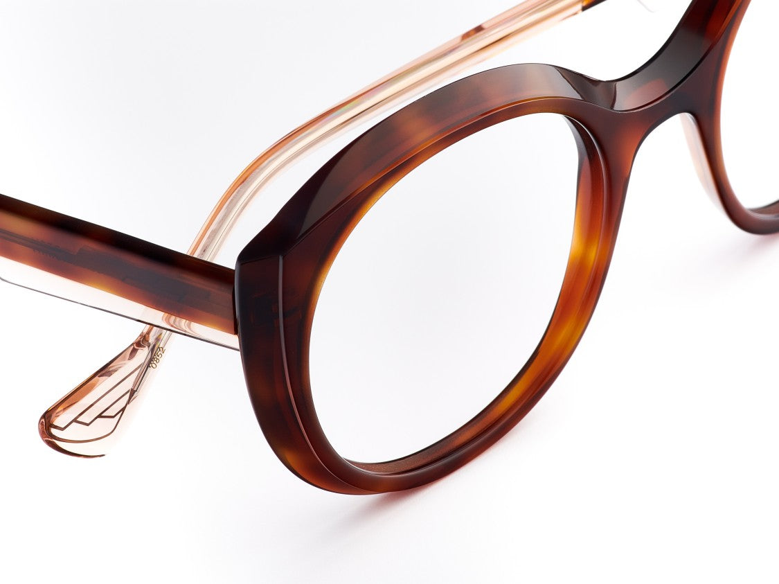 Caroline Abram Tortoiseshell Paola Oversized Round Eyeglasses