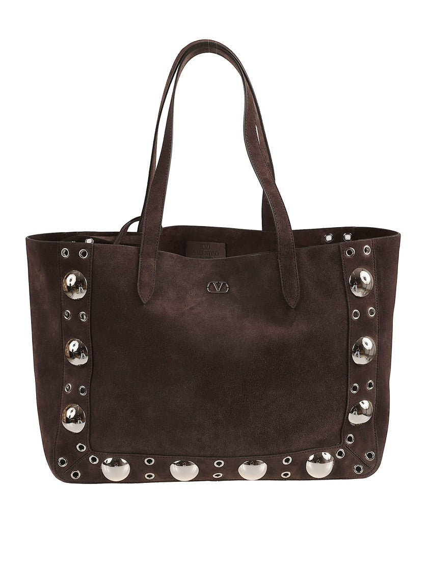 Valentino Garavani Structured Suede Tote Bag