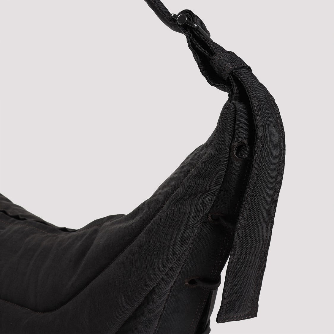 Lemaire Dark Chocolate Brown Soft Game Medium Bag