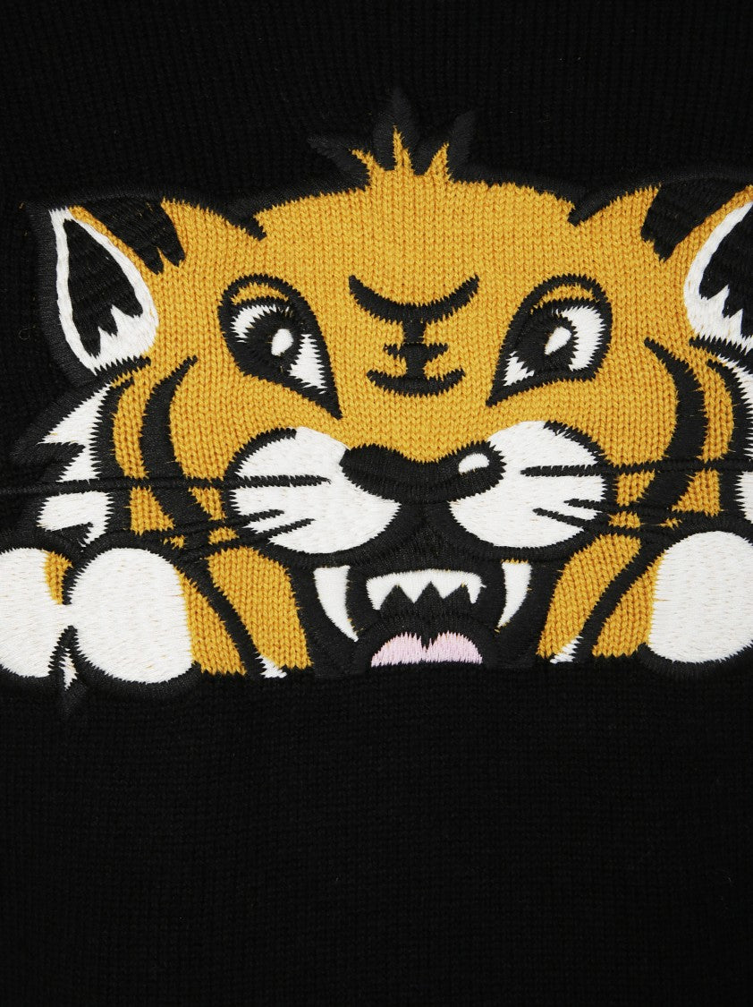 Kenzo Knit Sweater With Bold Tiger Graphic