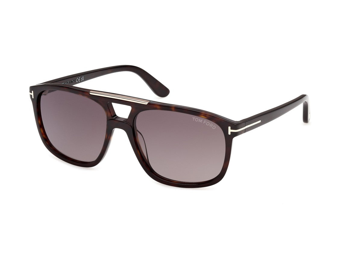 Tom Ford Ft1338 Bold Square Tortoiseshell Acetate Sunglasses