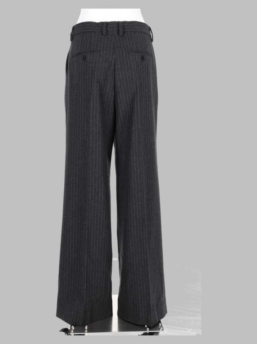 Filippa K Grey Pinstripe Tailored-Waist Wool-Blend Wide-Leg Pants