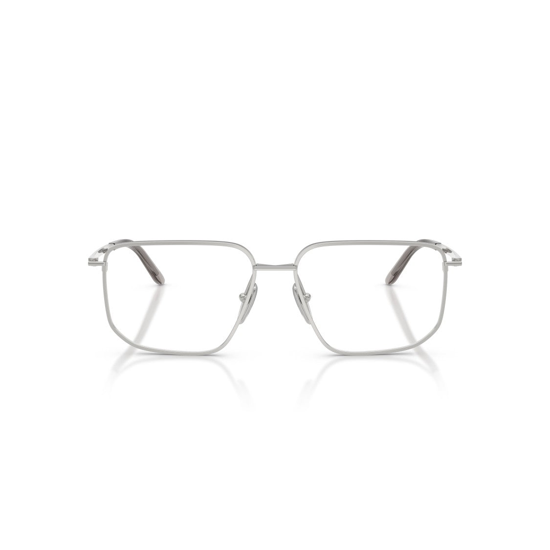 Prada 0Pr C52v Rectangular Silver Metal Frame Eyeglasses
