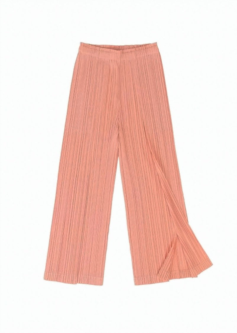 Pleats Please Cropped Wide-Leg Pants With Pleated Texture