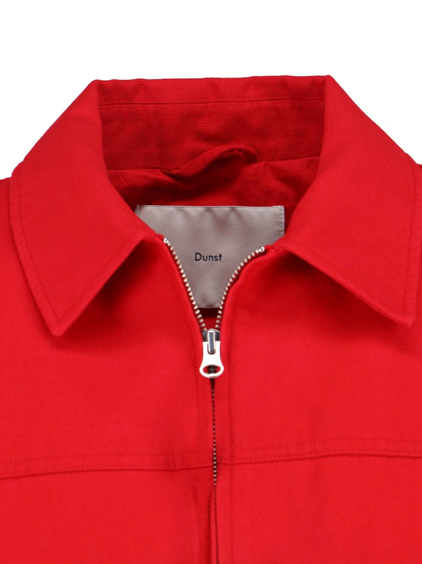 Dunst Red Zip Bomber Jacket