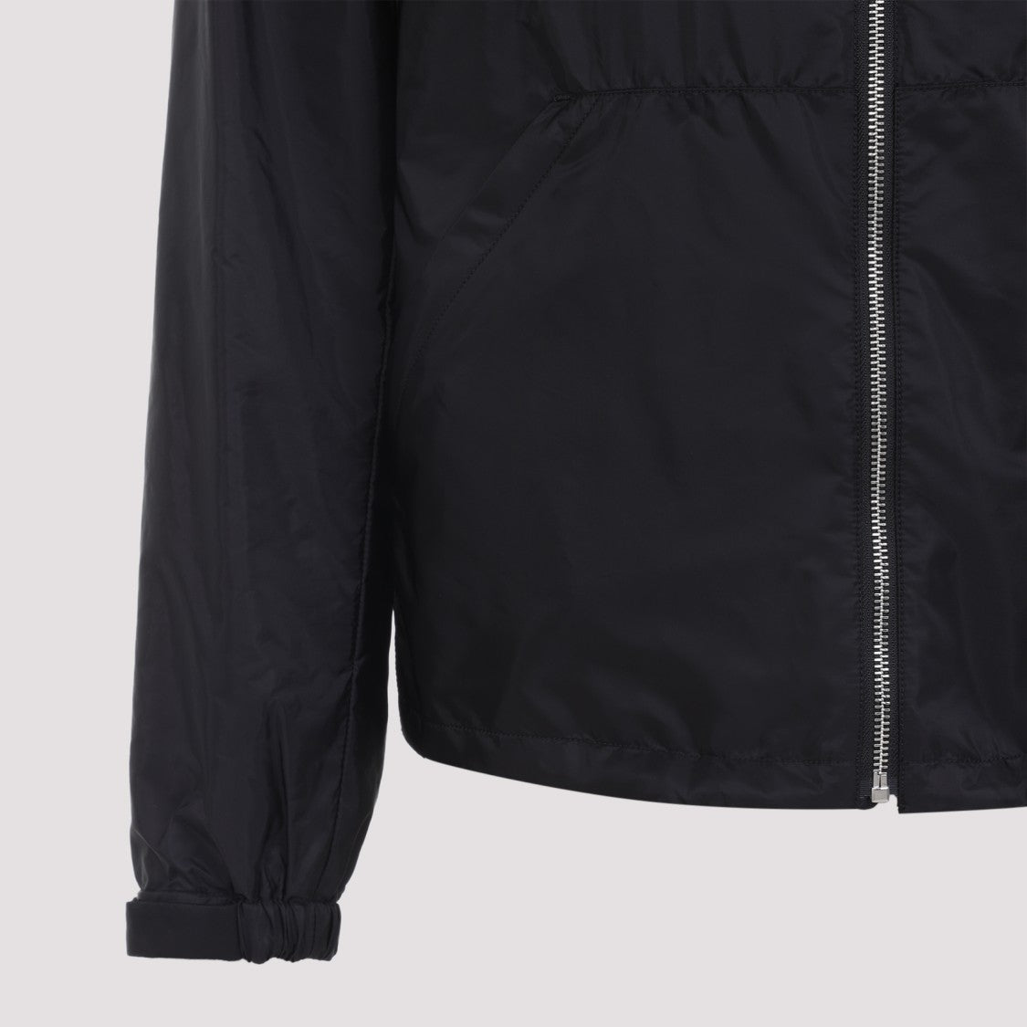 Prada Lightweight Black Jacket With Adjustable Hood