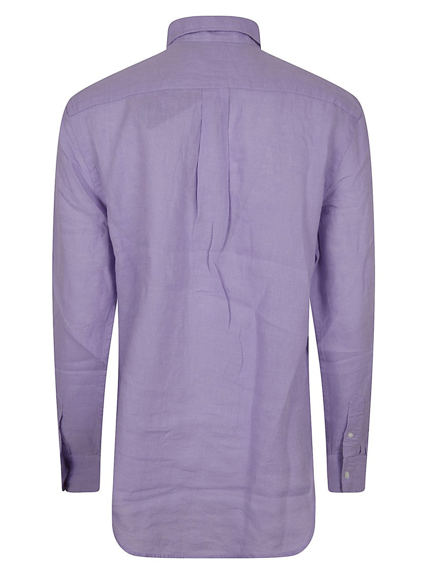 Polo Ralph Lauren Long-Sleeve Linen Shirt With Subtle Embroidered Logo