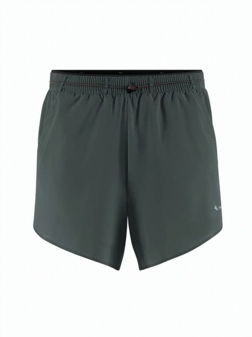 Klattermusen Tailored Grey Shorts With Adjustable Waistband And Signature Detail