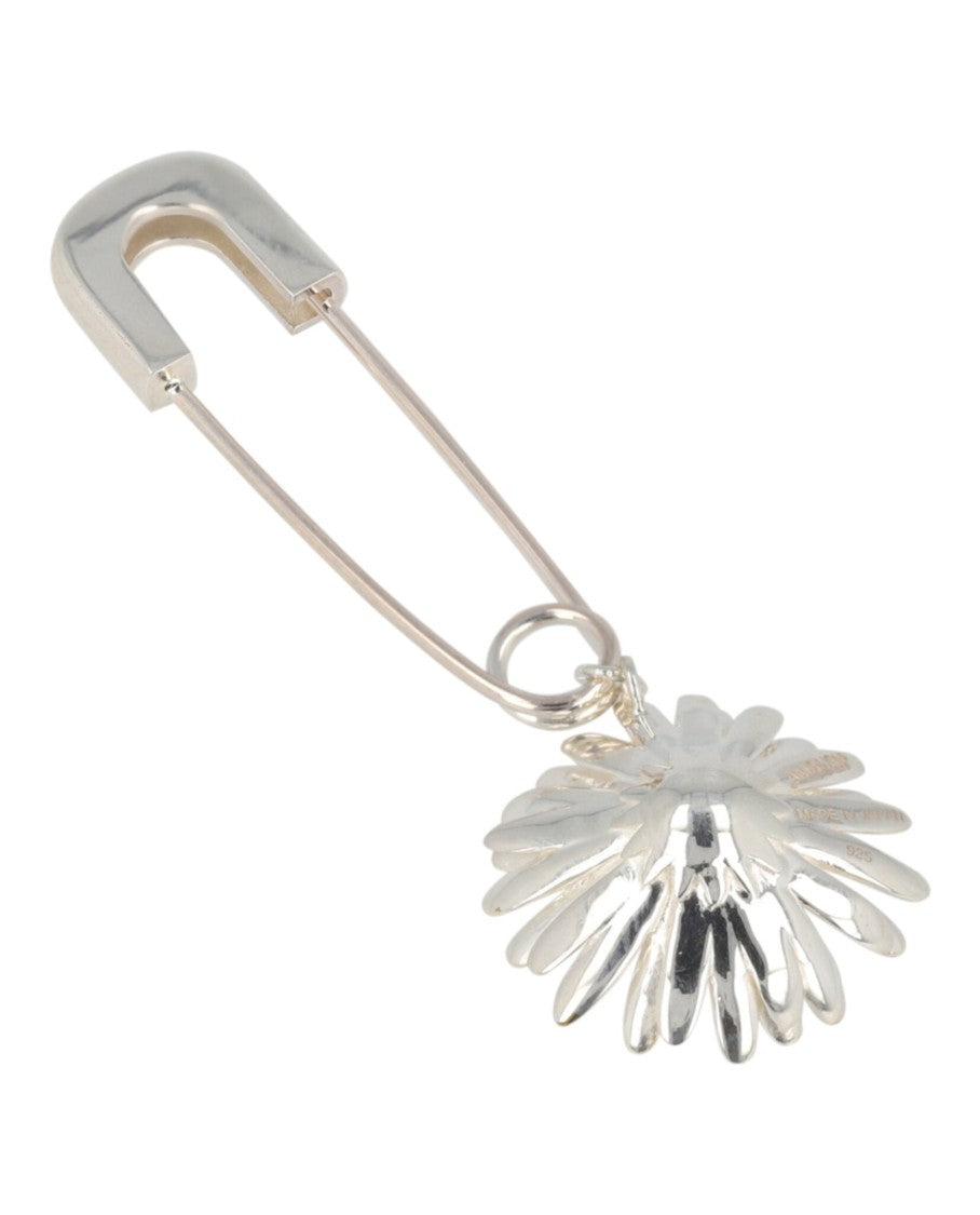 Ambush Daisy Charm Single Earring With Safety Pin Detail