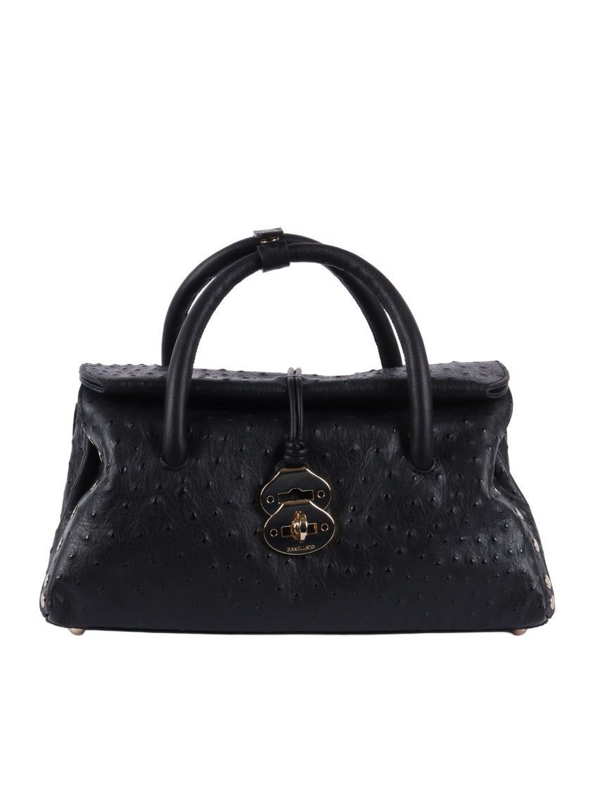 Zanellato Srl Black Cratere Cactus Textured Shoulder Bag
