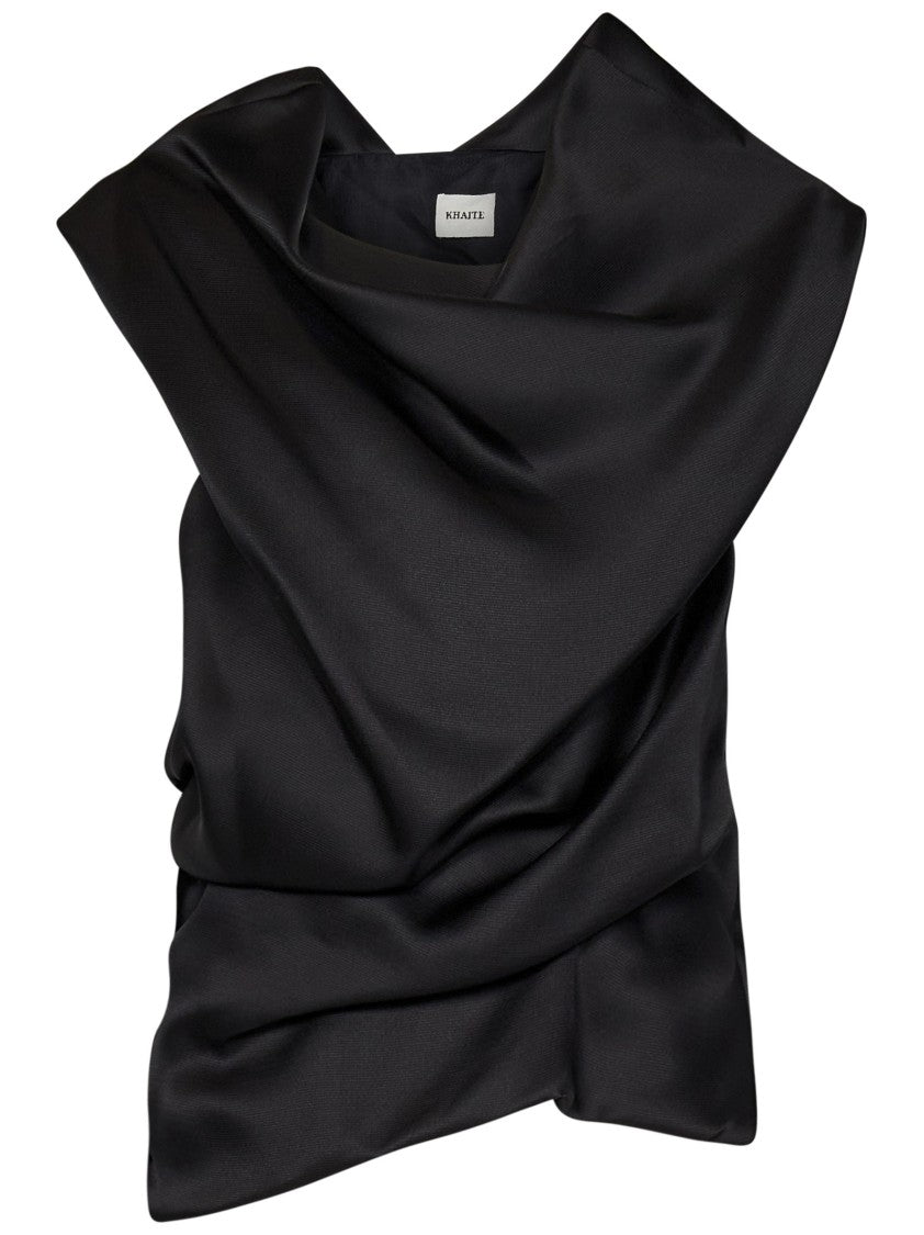 Khaite Black Silk Top