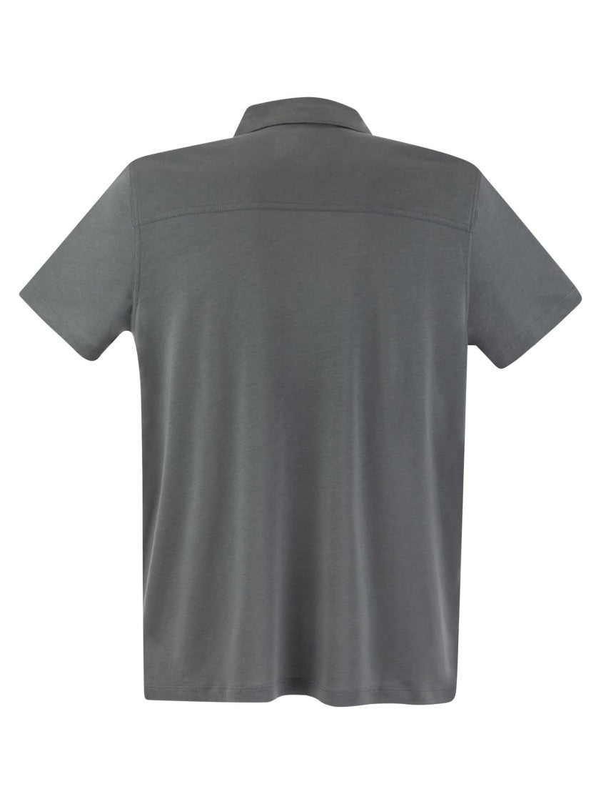 Majestic Short-Sleeved Polo Shirt In Lyocell