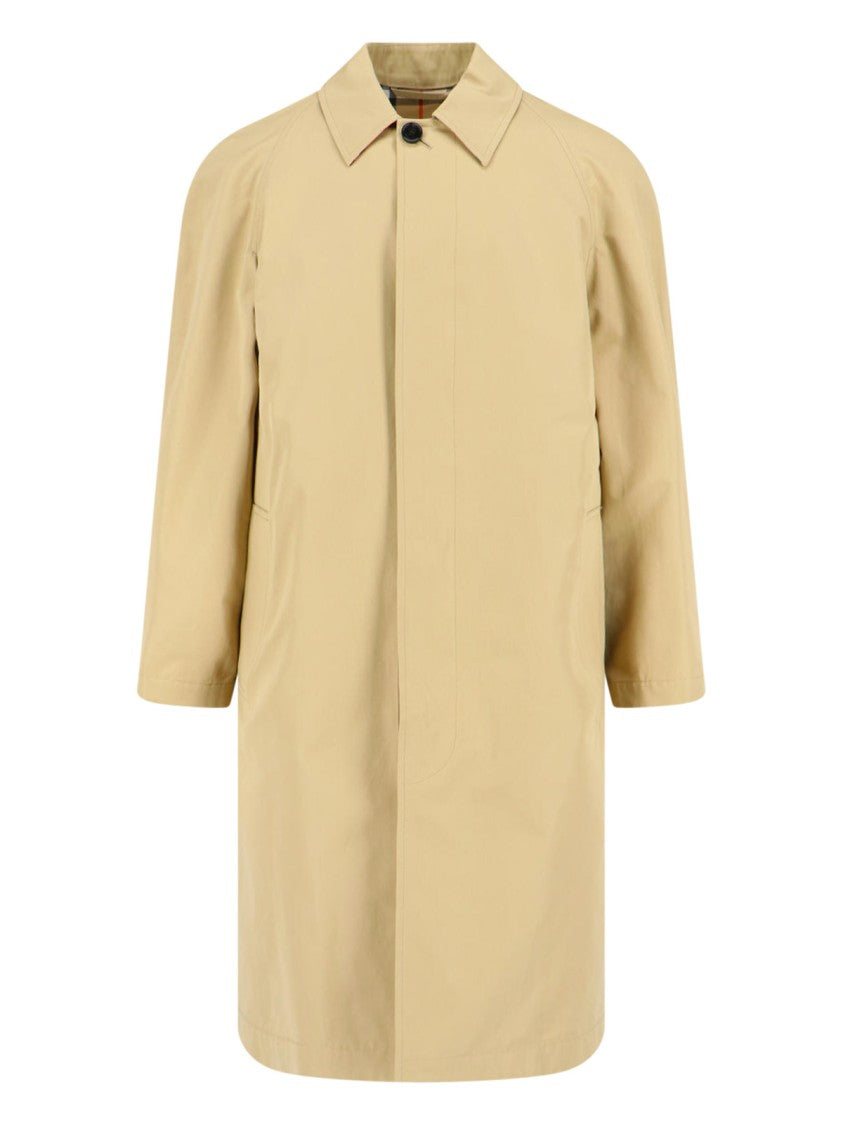 Burberry "Camden" Trench Coat In Beige Cotton