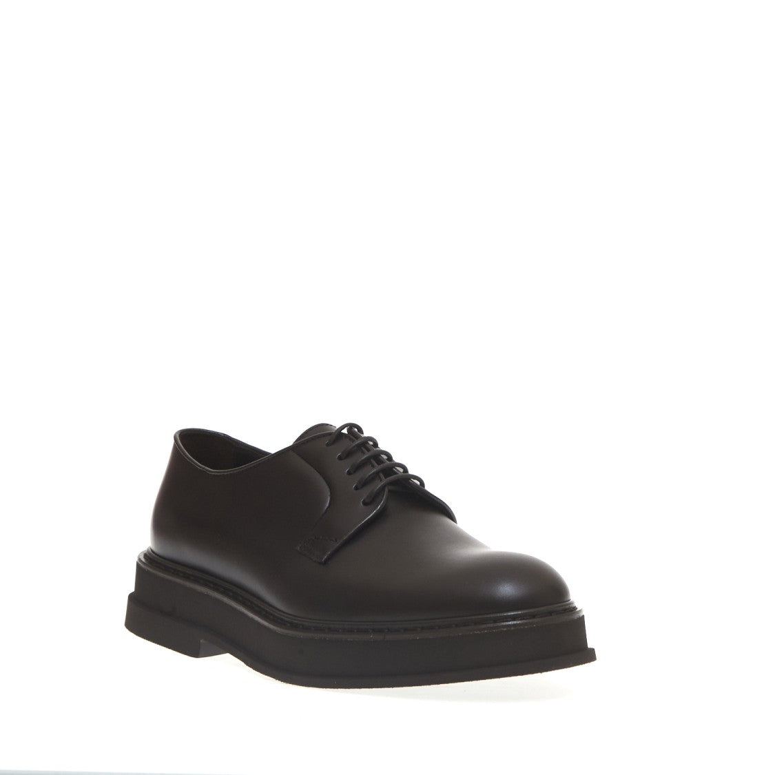 Doucal's Dark Brown Lace-Up Derby Shoes