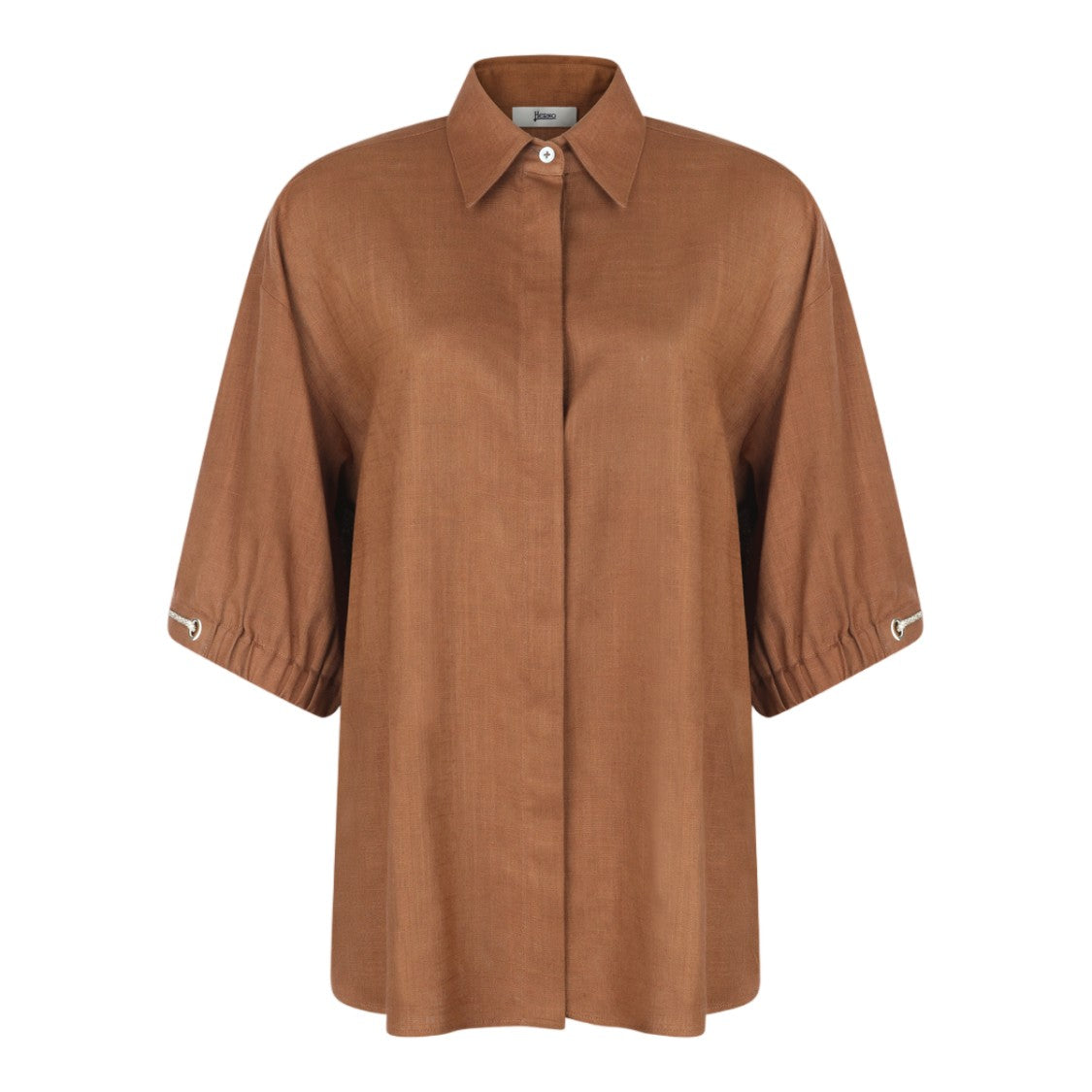 Herno Relaxed Fit Shirt With Gathered Cuffs