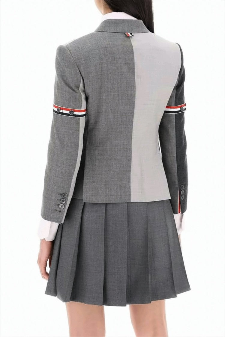 Thom Browne Patchwork Design Wool Sport Coat