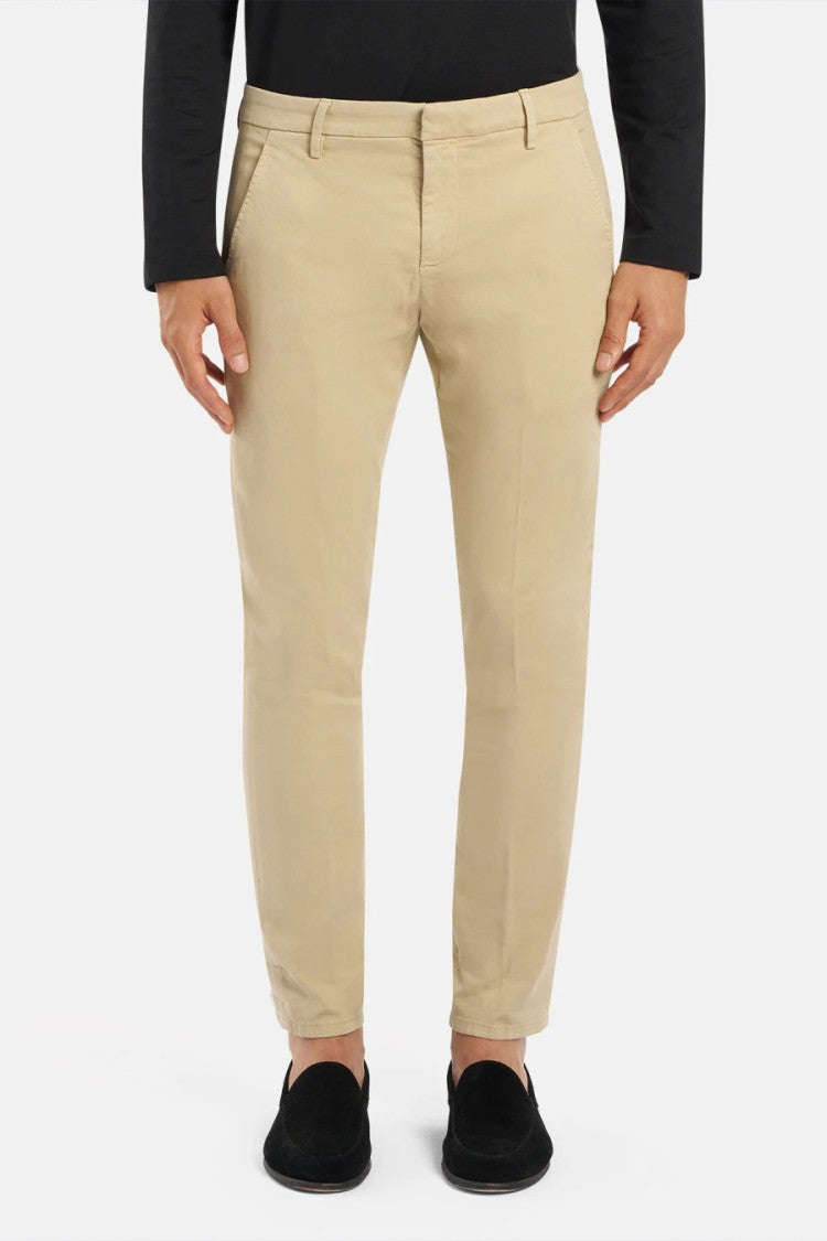 Dondup Beige Cuffed Chino Trousers