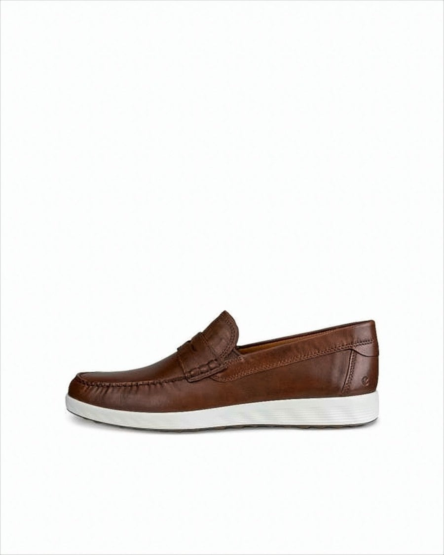 Ecco Leather Loafers With Classic Penny Strap