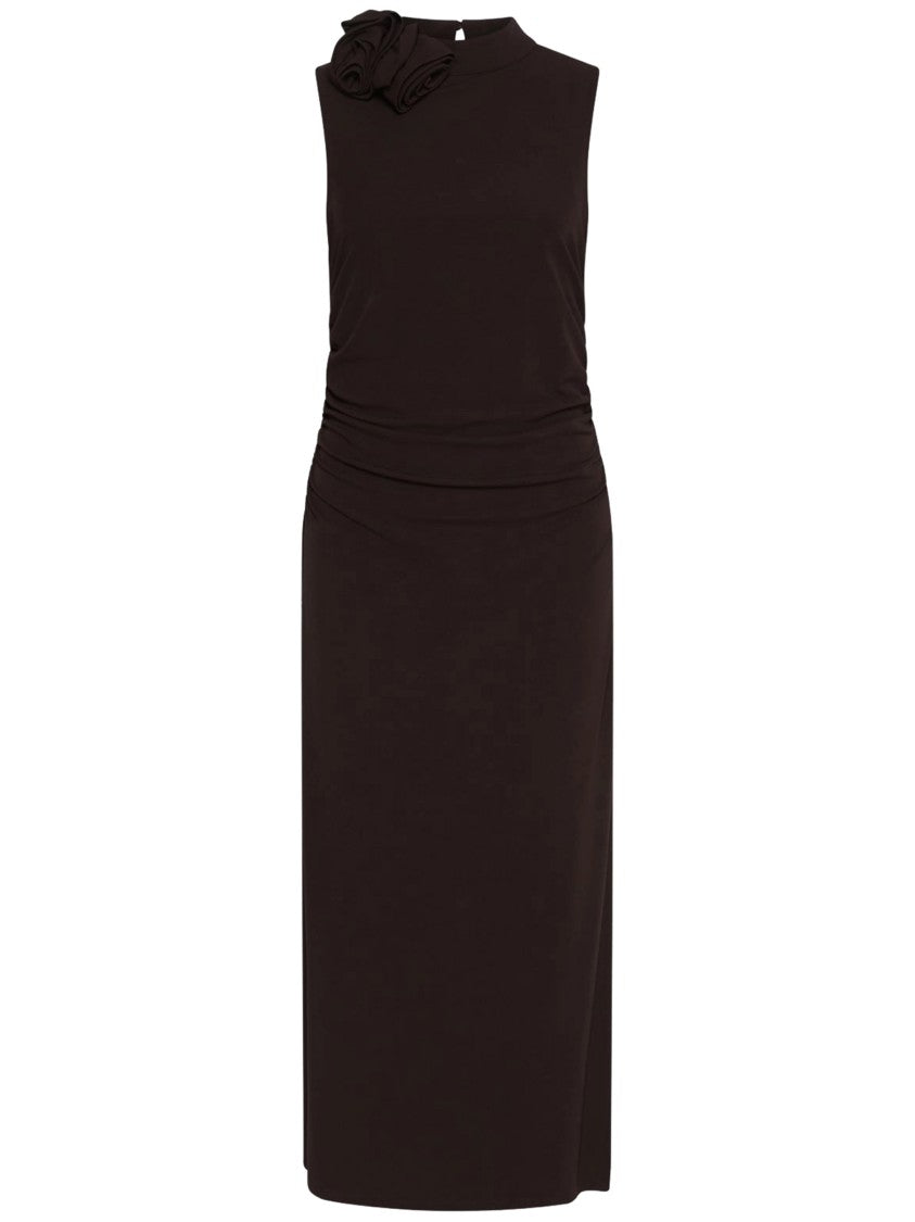 Marella Black Mllmirra Fitted Midi Floral Dress