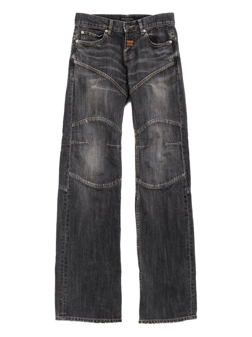 Balenciaga Vintage 90'S Finish Black Jeans