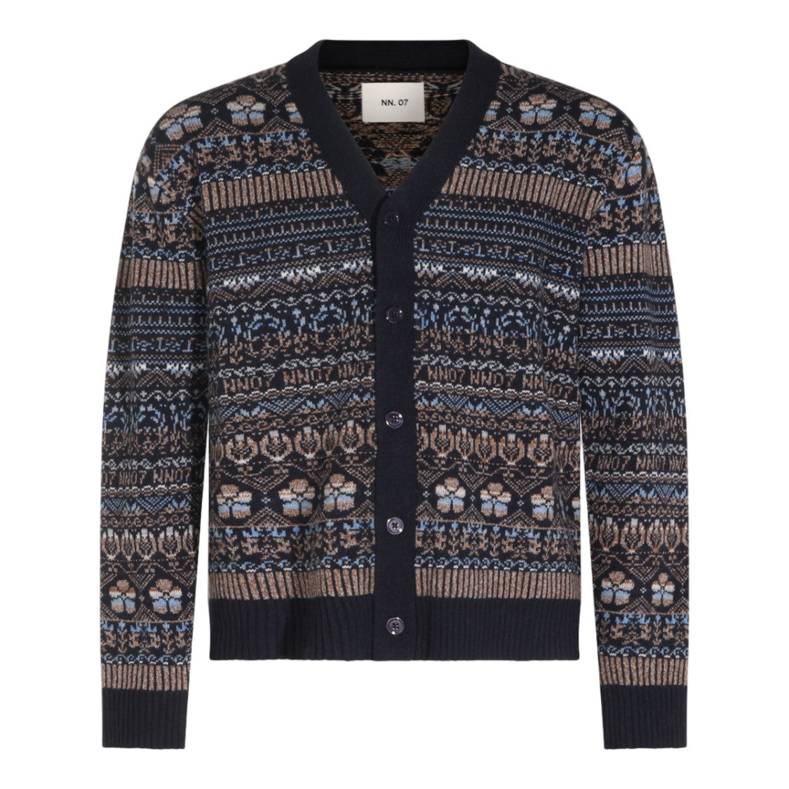Nn.07 Multicolored Fair Isle Button-Up Cardigan