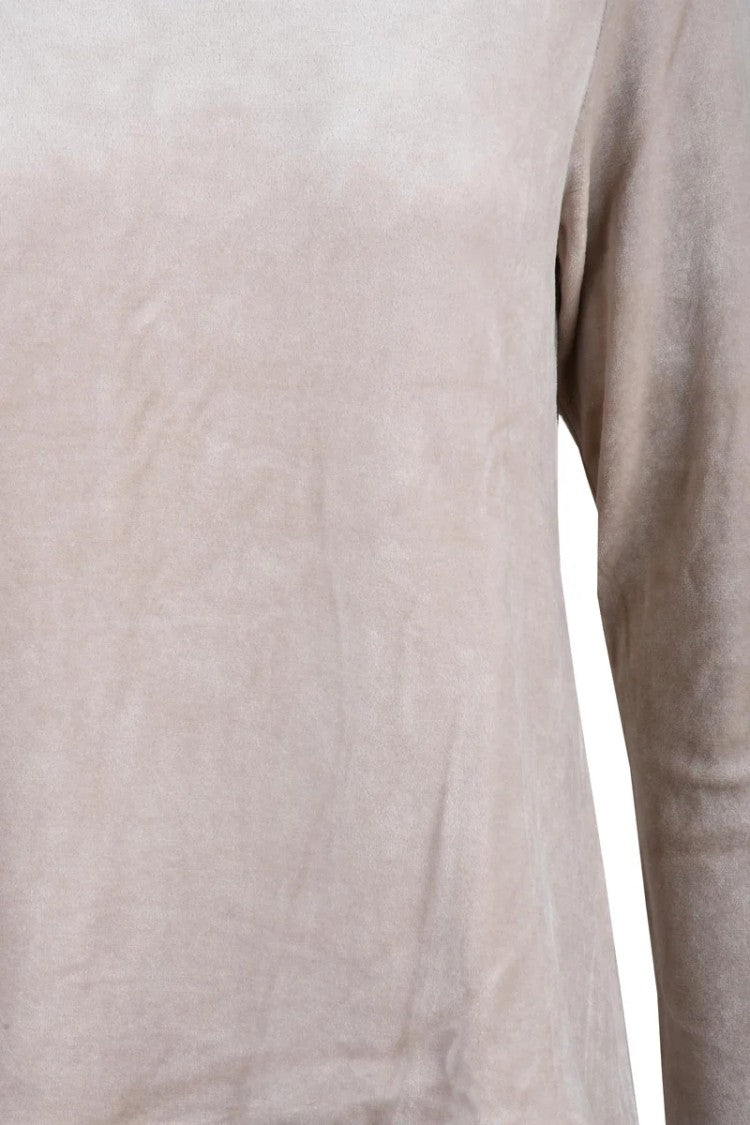 Mama B. Beige Plush Chenille Sweatshirt