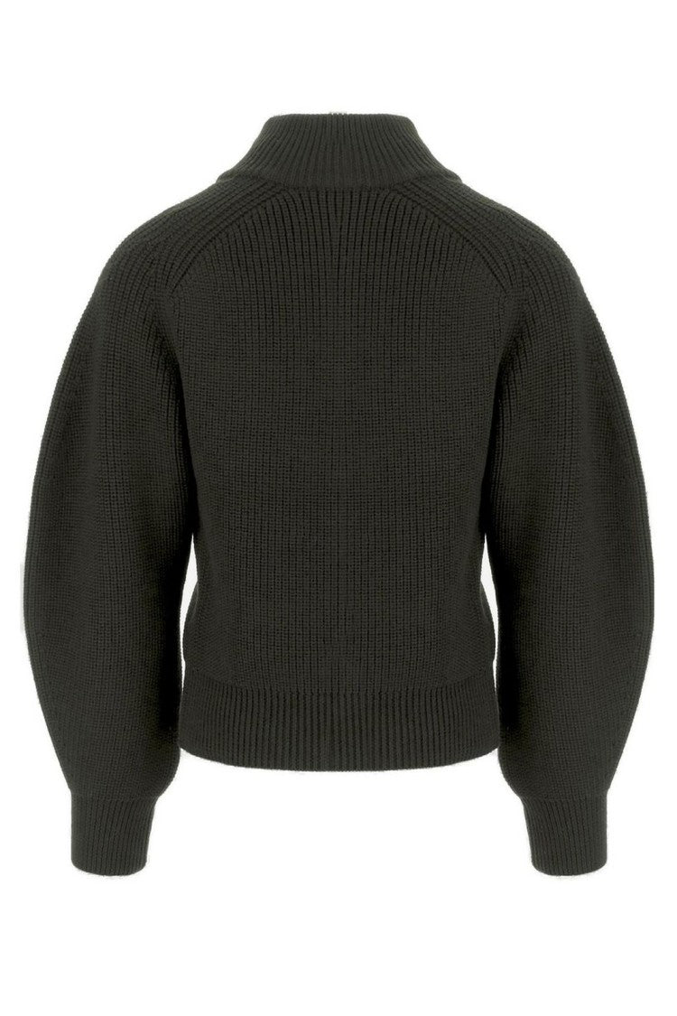 Jacquemus Oversized Zip Cardigan With Stand-Up Collar