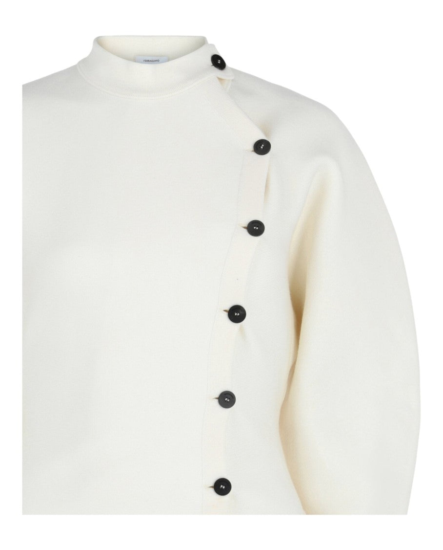 Ferragamo Asymmetrical Buttoned Cardigan