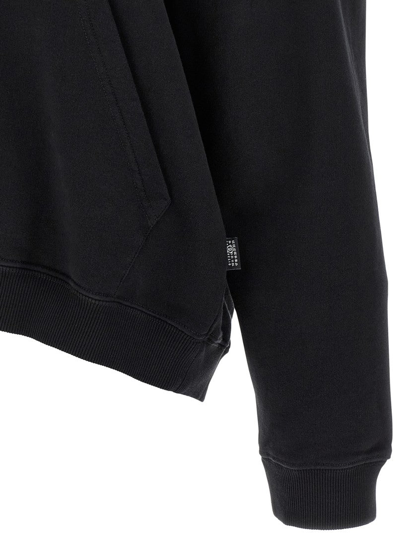 Mm6 By Maison Margiela Brushed Cotton Off-Shoulder Hoodie