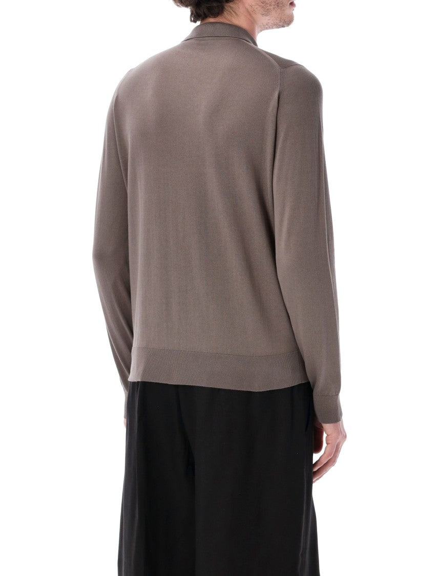 John Smedley Bradwell Fine Knit Long Sleeve Polo
