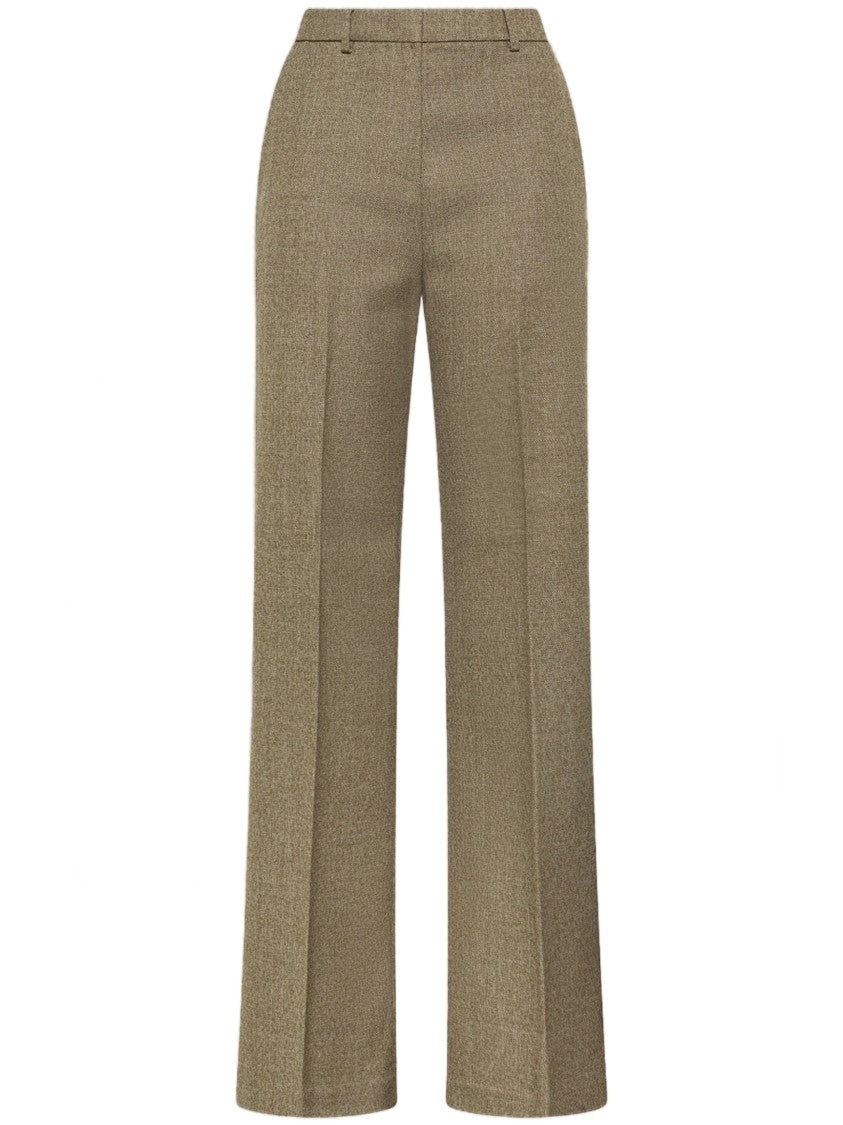 Cruna High-Waisted Wide-Leg Textured Trousers