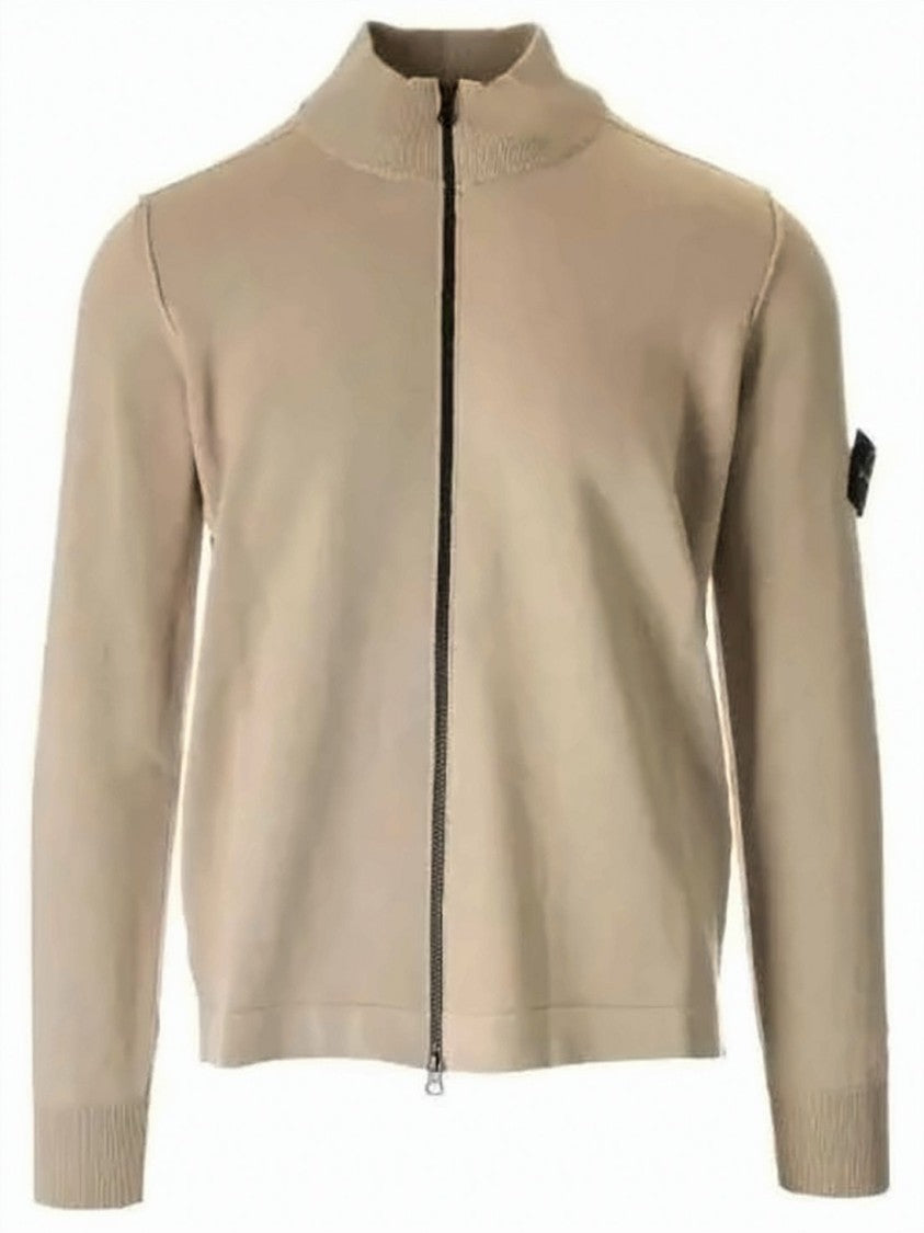 Stone Island Zip-Up Jacket With High Collar