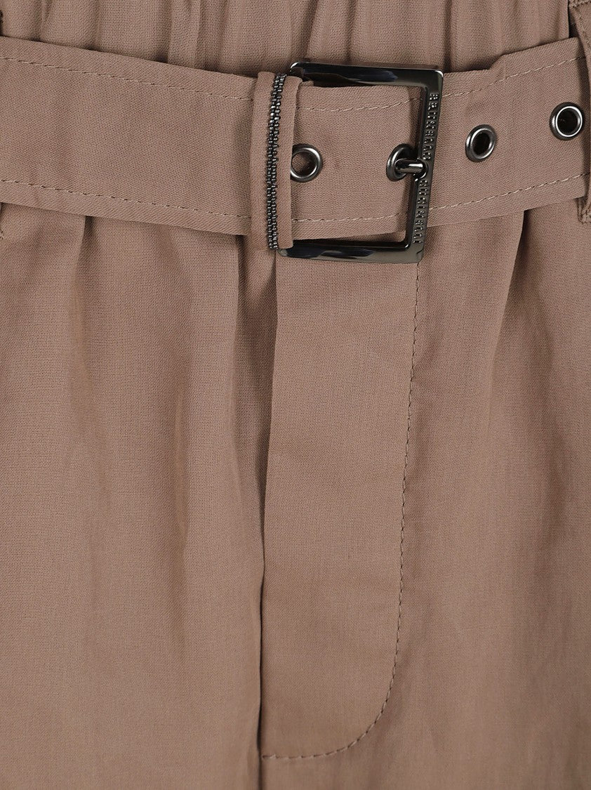 Brunello Cucinelli High-Waisted Brown Trousers