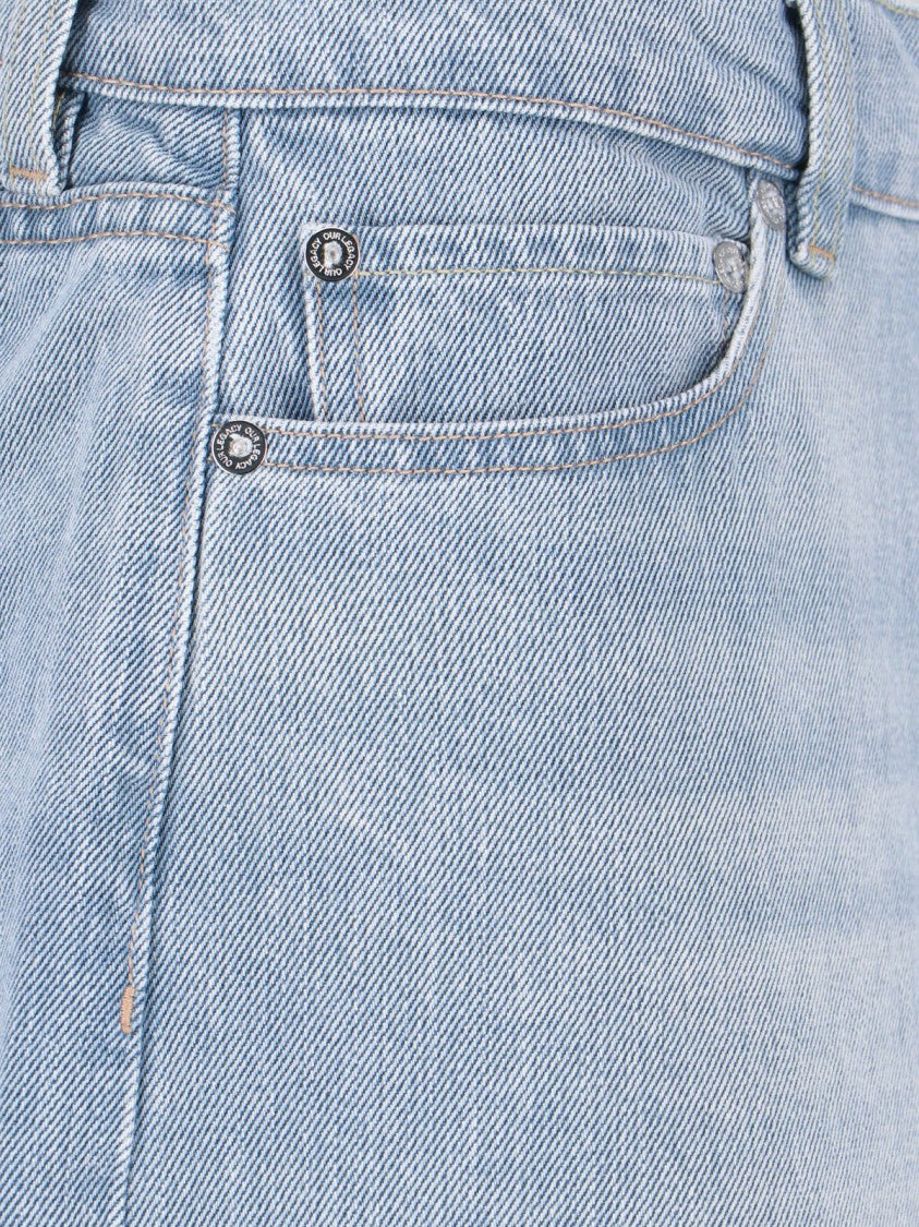 Our Legacy Light Blue Organic Cotton Denim Shorts